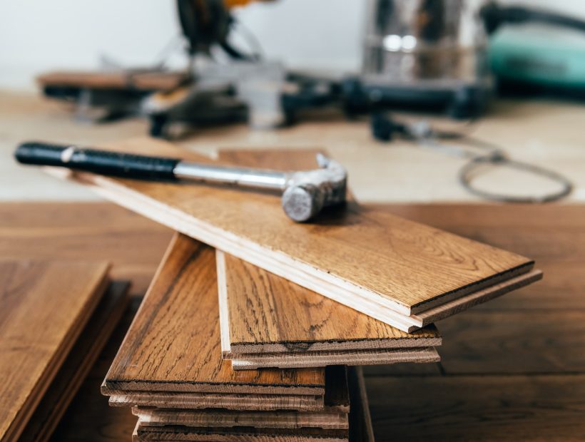 Solid oak wood flooring